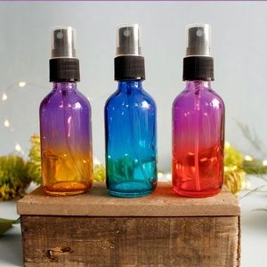 Set of 3 ombré glass fine mist spritzers